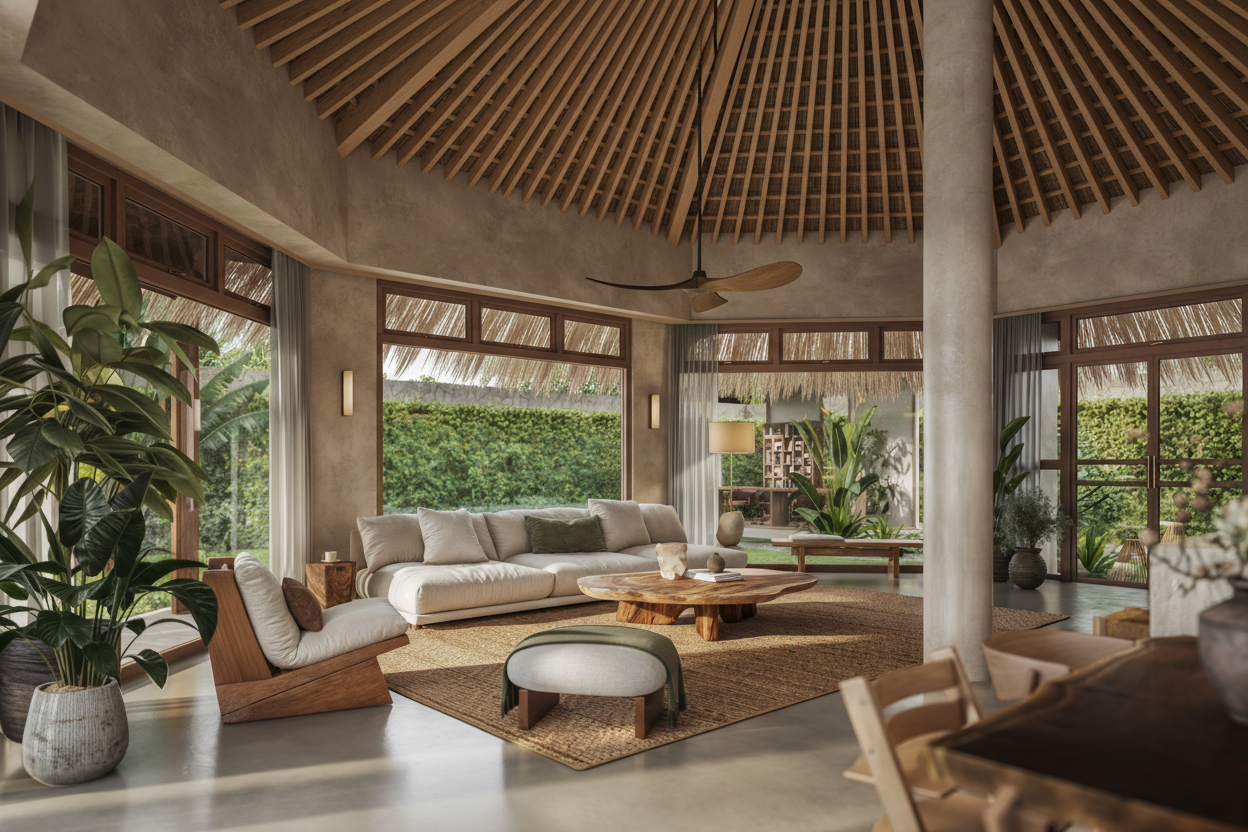 Central peak cathedral ceiling
